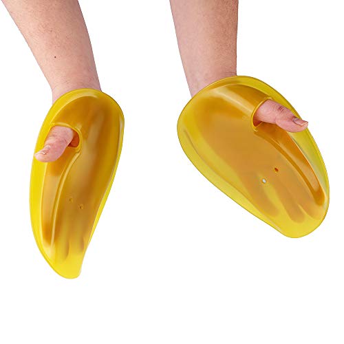 QILICHZ 1 Pair Hand Webbed Swimming Paddles Adjustable fins Flippers Training Palm pad for Swimmer Beginner
