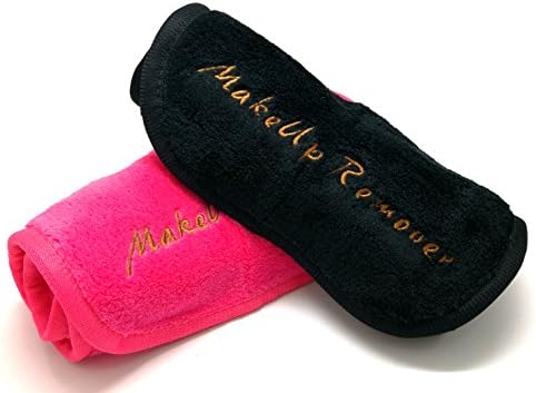 CELESTE ELEGANCE Machine Washable Makeup Remover Cloth (2 pack+travel bag), chemical free luxury reusable double sided facial cleansing cloth