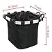 MyGift Multi Purpose Black Bicycle Basket Carrier/Car Organizer with Drawstring Closure & Top Handles