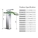 Harrahs 1001 Deck Mount Water Power Waterfall Bathroom Sink Faucet with Color Changing LED Lights Glass Spout, Polished Chrome …