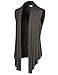 H2H Mens Casual Long Cardigan Vest Shawl Collar Lightweight Open Front Sleeveless
