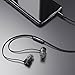 SDFLAYER in Ear Headphones Wired Earbud with Line-in Microphone Heavy Bass Dynamic Driver Earphones with Non Tangle Fabric Braid for Running Gym Android Phones Music Player Dark Chrome