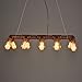 WINSOON Retro Industrial Steampunk LAMP Iron Pipe Island Ceiling Fixture Pendant Light Vintage (Bronze)