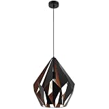 EGLO AMESBURY Hängeleuchte Schwarz – Industrial-Design, 95 Cm Lang, Für Leuchtmittel Bis 60 W