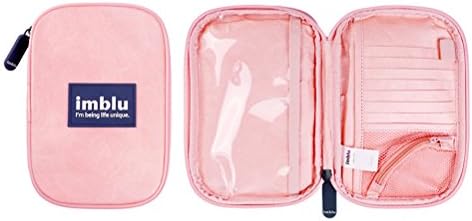 Imblu Multi-Functional Travel Document Organizer, Stylish Travel Wallets, Passport Covers, Credit Card Holders for Men &amp; Women, Passport Holder Perfect For IPhone, Tickets, Boarding Passes (Baby Pink)