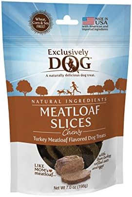 Exclusively Pet Meatloaf Slices Turkey Flavored Pouch Dog Treats, 7 Oz (43000)