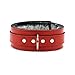 VP Leather BerlinX Ultrasoft Lambskin Leather Collar Handmade Leather Choker (Red, Small)
