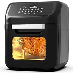 Pro Breeze 5-in-1 12L Air Fryer Oven 1800W with Rotisserie, Dehydrator, Digital Display, Timer, 12 Pre-Set Modes and…