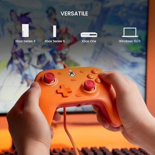 GameSir G7 SE Controle com Fio para PC, Xbox One, Xbox Series X|S, Gamepad para Jogos Plug and Play (Laranja)