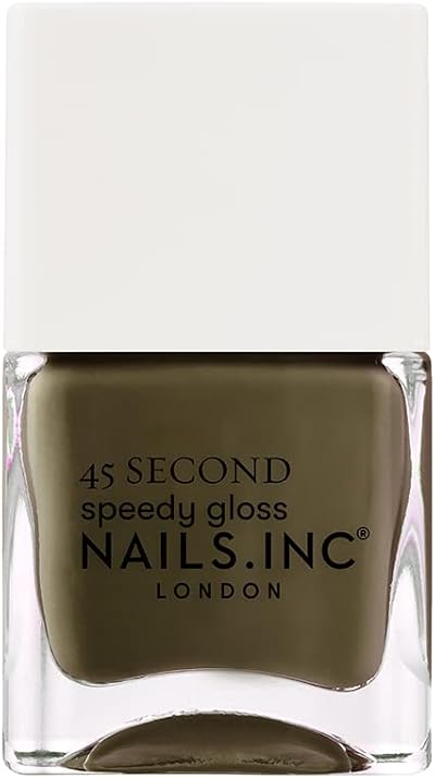 Nails.INC 45 Second Speedy Gloss Waiting On Westminster Khaki Green 14 ml