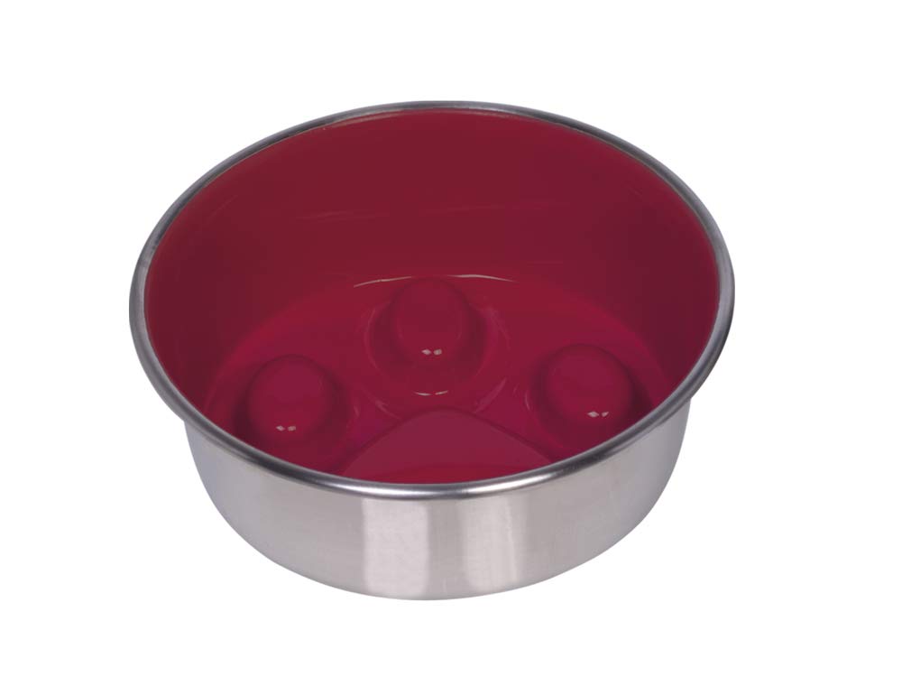 Nobby Paw Anti-Slip Stainless Steel Bowl 16 cm 0.82 Litres Red