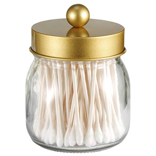 SheeChung Mason Jar Bathroom Apothecary Jars Qtip Holder Canister