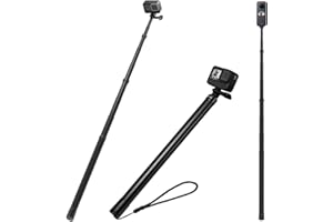 REYGEAK G2 106"/2.7 Meters Long Selfie Stick Pole for GoPro Max Mini Hero 12 11 10 9 8 7, Insta 360 One R X2 X3 Go 3, DJI Action 4 3 Osmo Pocket, 6 Lengths Extension Carbon Fiber Monopod Accessories