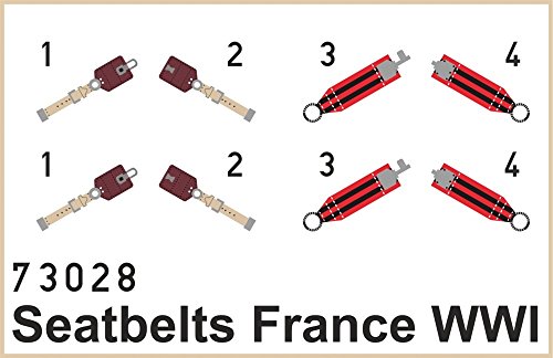 1:72 Eduard Photoetch WWI France Seatbelts Superfabric Parts.