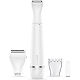 Funstant Rechargeable Bikini Trimmer for Women, 2-in-1 Precision Trimming & Foil Heads, Gentle and Safe Shaving for Pubic Hair and Intimate Areas, Type-C Charging, Cordless Electric Razor for Women