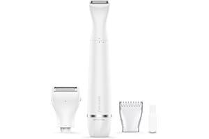 Funstant Rechargeable Bikini Trimmer for Women, 2-in-1 Precision Trimming & Foil Heads, Gentle and Safe Shaving for Pubic Hair and Intimate Areas, Type-C Charging, Cordless Electric Razor for Women