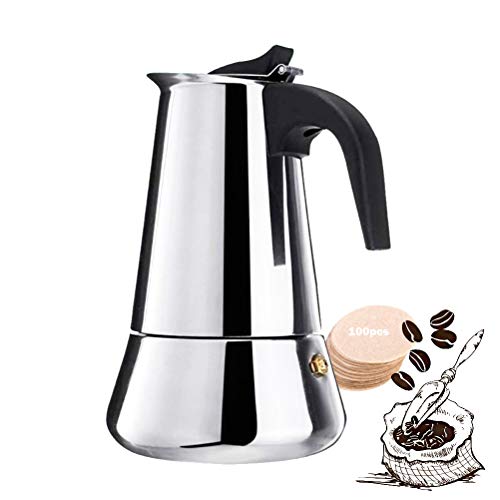 Stovetop Espresso Maker, 2Cup 3.38oz/100mL Moka Pot, Italian Coffee
