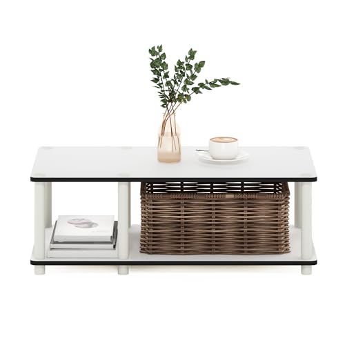 Furinno TV Stand, White(Ex)/White, Mid 31.5"(W) x10.9(H) x15.6(D)