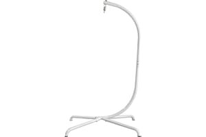 Chihee Hanging Egg Chair Stand,Strong Iron Hammock Chairs Frame with Spring Hook Stable Base,Heavy Duty Swing Chair Stands 330 lbs,C Stand for Hanging Seat Indoor Outdoor Bedroom Patio Garden Balcony