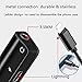 3.5 mm Headphone Jack Adapter Dongle for iPhone X/10/Xs/Xs Max/XR/ 8/8 Plus/ 7/7 Plus 2 in 1 Earphone Splitter Audio and Charger Adapter for iPhone Aux Cable Converter Support All iOS System-Blackthumb 1