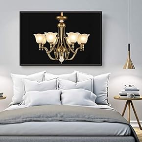 Floating Framed Canvas Wall Art for Living Room, Bedroom Droplight Canvas Prints for Home Decoration Ready to Hang - 16x24 inches