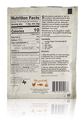 StubbS Beef- Chicken- Pork- & Texas Steakhouse Marinade Mix Variety Pack- Gluten-Free- 1Oz (Pack Of 12)