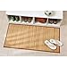mDesign Water-Resistant Bamboo Floor Mat for Bathroom - Pack of 2, Large, Natural