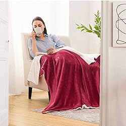 Bedsure Sherpa Fleece Queen Size Blankets for Bed