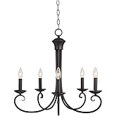 Maxim Loft-5 Light Chandelier in Early American style-25 Inches Wide by 23 inches high -Traditional Installation