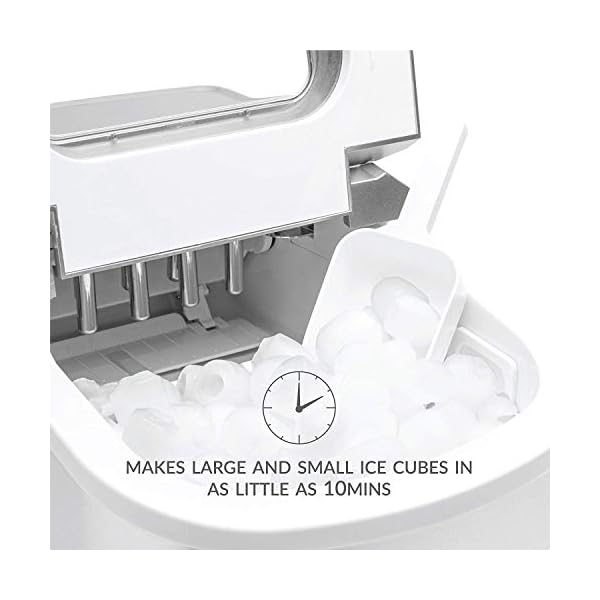 Andrew James Ice Maker Machine | Compact Portable Countertop Ice Cube Maker with 2.2L Tank | Ice Cubes in Under 10 Mins…