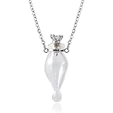 1PC Clear Tear Drop Vial Essential Oil Pendant Murano Glass Perfume Necklaces Blood vial bottle necklace for women