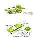 Mandoline Slicer Vegetable Fruits Slicer Cutter Chopper Peeler 5 Interchangeable Blades Hand Guard Food Slicer for Cucumber Onion Cheese Potato Julienne Slicer Veggie Slicer Adjustable Mandoline