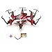 JJRC H20 Nano Hexacopter 2.4G 4CH 6Axis Headless Mode RTF RC Quadcopters with 4 LED lights and 2 batteries Red (Red)