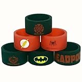 Silicone Superhero Vape Bands Tank Band (6-Pack (Iron Man, Flash, Spiderman, Ghost Rider, Batman, Deadpool))