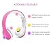 KPTEC [Volume Limited Kids Safety Foldable On-Ear Headphones with Mic, Volume Controlled at Max 93dB to Prevent Noise-induced Hearing Loss (NIHL), Passive Noise Reduction, Wired Earbuds,Pink