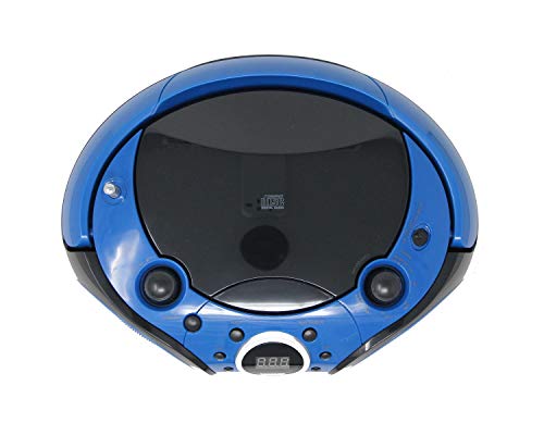 SINGING WOOD CD, CD-R/RW Boombox Portable/w Bluetooth Player AM/FM Radio Aux Input, Headset Jack, Foldable Carrying Handle (Starlight Blue) - Thumbnail 5
