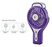 Welltop Mini Handheld USB Misting Fan with Personal Cooling Mist Humidifier Rechargeable Portable Mini Misting Cooling Fan for Home Office and Travel (Purple)