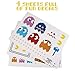 Paladone Pac-Man Vinyl Decals - Reusable Vinyl Stickers - 4 Sheets