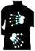 GlowCity Glow-In-the-Dark LED Skeleton Gloves - Flash or Static Light Up Modes (White)