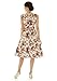 1950s dress Polka Flower Pattern Retro Vintage Style Cocktail Party Swing BEIGE S