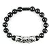 ONE ION Protector's Black Tourmaline Bracelet - Premium 10mm Tourmaline - Permanent Magnets - 3 sizes (8.75 Inches)