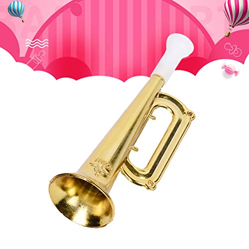TOYMYTOY Plastic Trumpet Noise Maker 12pcs Kids Toys Party Favor Gift (Golden)
