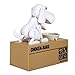 Sizet Mechanical Save Adorable Robotic Hungry Dog Saving Bank Coin Gift Box Collection Piggy Bank