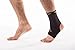 CopperSport Copper Compression Ankle Sleeve Support - Suitable for Athletics, Tennis, Golf, Basketball, Sports, Weightlifting, Joint Pain Relief, Injury Recovery (Single Sleeve), Black, Large