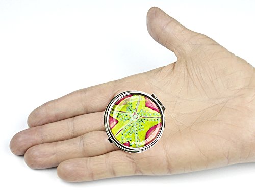 GoPillable Starfish Pink and GreenPill Box for Purse or Pocket