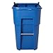 Rubbermaid Commercial Products BRUTE Rollout Waste/Utility Container, 95-gallon, Blue (FG9W2273BLUE)