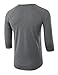 HETHCODE Men's Casual Raglan Fit Soft Baseball 3/4 Sleeve Active Sports Henley T-Shirts Tee Slate Green XL
