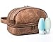 FinaTider BenCool Makeup Bag for Women Travel Cosmetic Bags PU Leather with Handle Waterproof Toiletry Storage Bag Dopp Kit for Men (DARK BLUE)