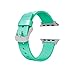 Wearlizer Genuine Leather Watch Band Replacement Strap w/ Metal Clasp for Apple Watch all Models 38mm Classic Buckle - Turquoise