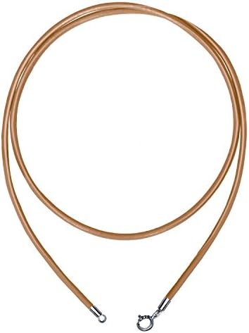 1.5mm 2mm 18" 16" Genuine Leather Cord Rope Chain Colorful Necklace with 925 Sterling Silver Clasp Unisex Real Leather Rope (2mm-16"Earth Tone)